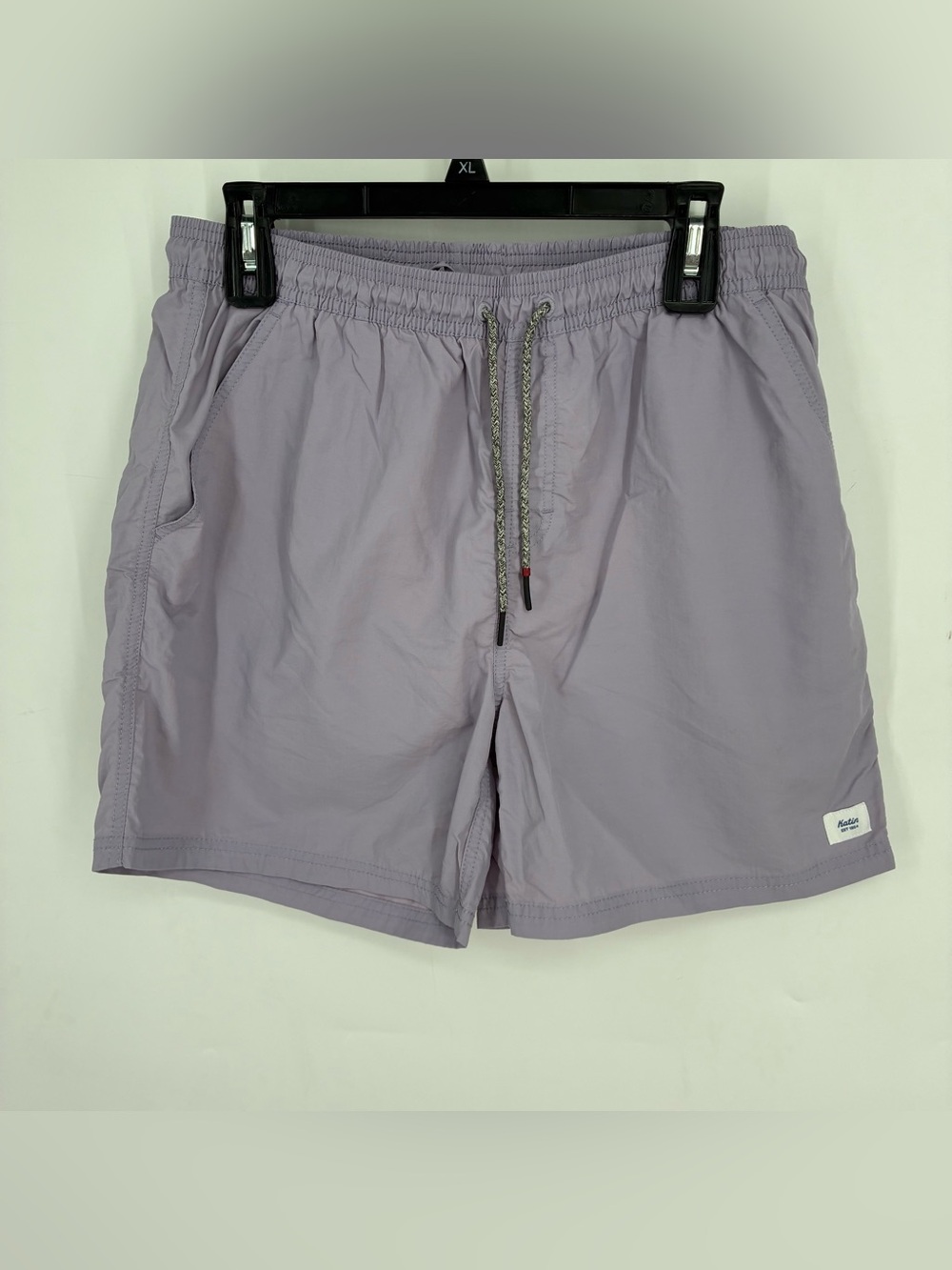 Katin Mens Large Purple Swim Trunks Surf Board Shorts Nylon Lined Pocket String
